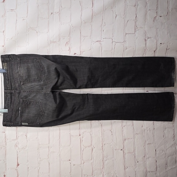 Paige Jeans Melrose Classic Rise Black Denim Stretch Straight Leg Womens Size 30 - Picture 5 of 16